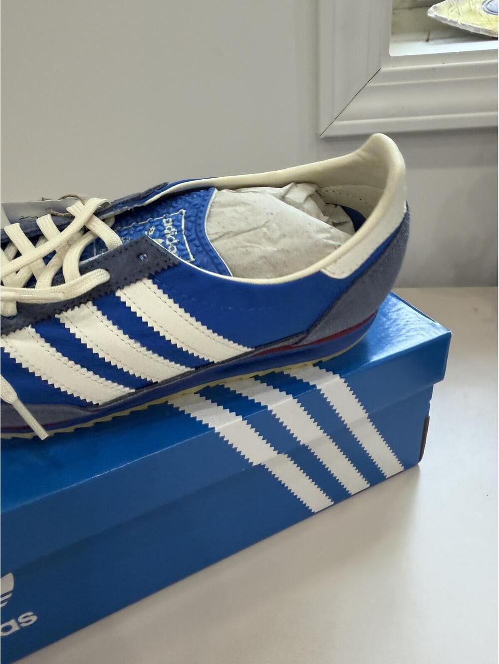 adidas Retro Blue White Suede Nylon Sneakers with Box SL 72 OG 8.5 - Picture 7 of 13